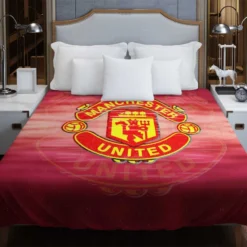 Competitive Soccer Team Manchester United FC Duvet Cover