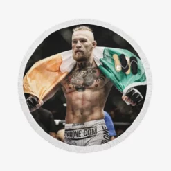 Conor McGregor Professional MMA UFC Player Round Beach Towel