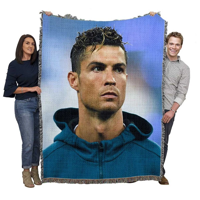 Cristiano Ronaldo CR7 Portuguese Player Woven Blanket
