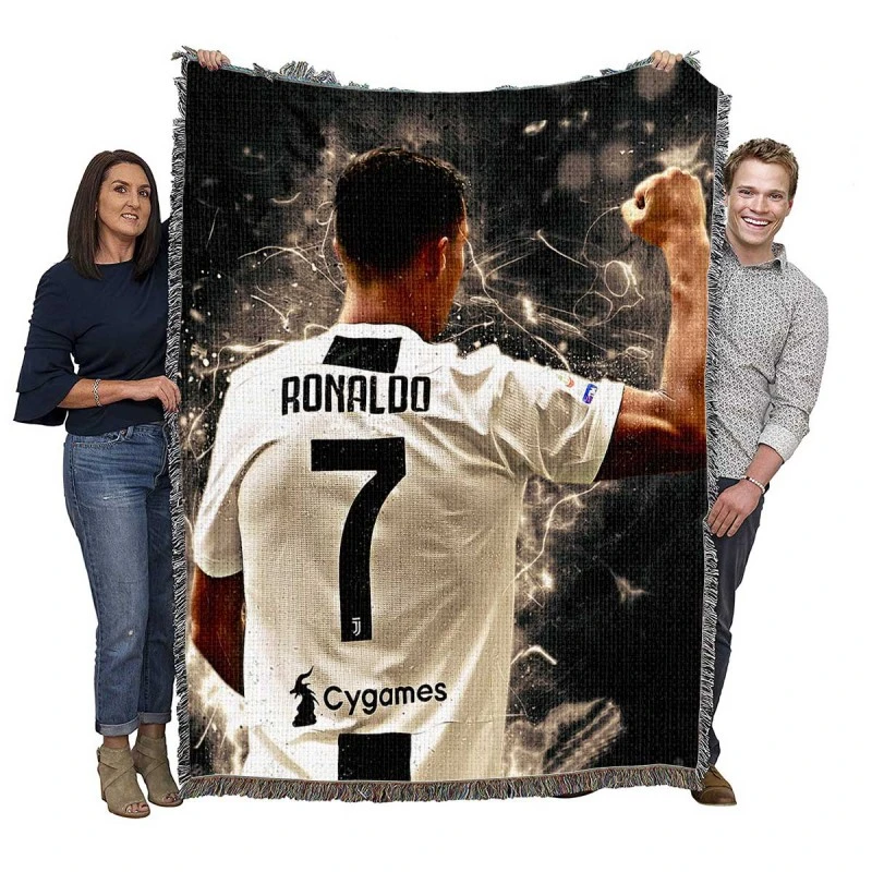 Cristiano Ronaldo Gracious CR7 Footballer Player Woven Blanket