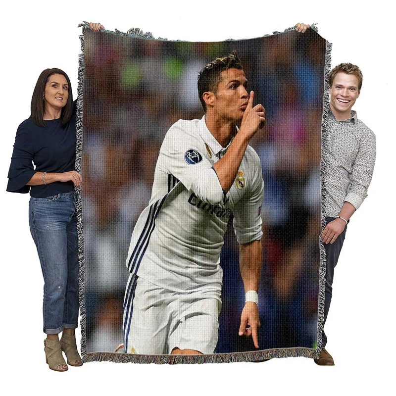 Cristiano Ronaldo Rapid Football Player Woven Blanket