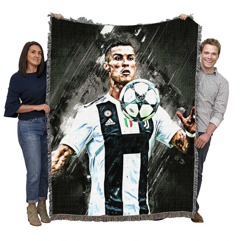 Cristiano Ronaldo UEFA Intertoto Cup Soccer Player Woven Blanket