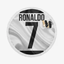 Cristiano Ronaldo dos Santos Aveiro Player Round Beach Towel