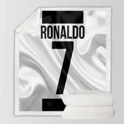 Cristiano Ronaldo dos Santos Aveiro Player Sherpa Fleece Blanket