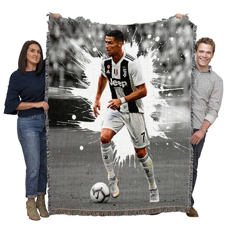 Cristiano Ronaldo gifted Juve Football Player Woven Blanket