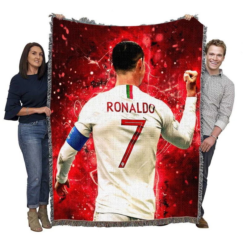 Cristiano Ronaldo lean Soccer Player Woven Blanket
