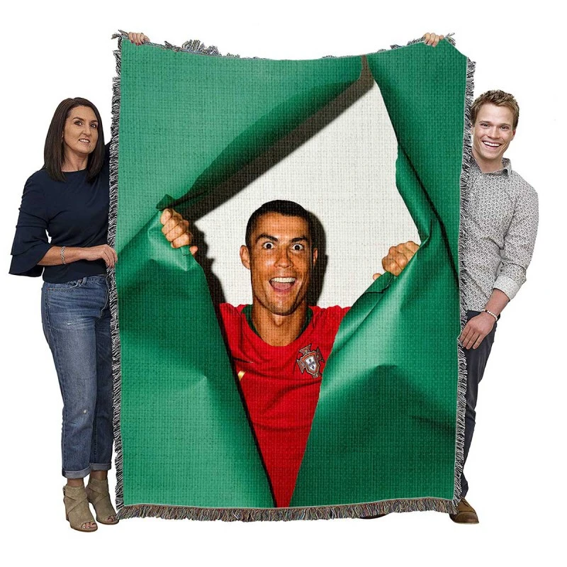 Cristiano Ronaldo mercurial Soccer Player Woven Blanket