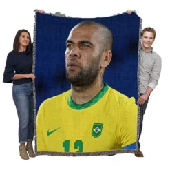 Dani Alves Brazilian professional Football Player Woven Blanket