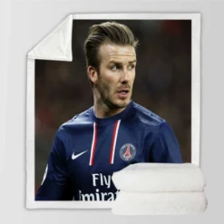 David Beckham Sensational PSG Football Player Sherpa Fleece Blanket