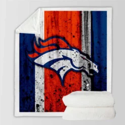 Denver Broncos Excellent NFL Team Sherpa Fleece Blanket