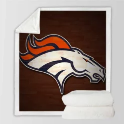 Denver Broncos Strong NLF Football Club Sherpa Fleece Blanket