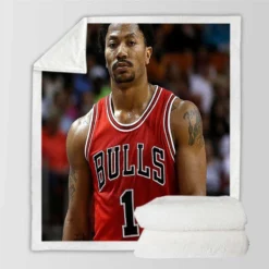 Derrick Rose Top Ranked NBA Basketball Player Sherpa Fleece Blanket