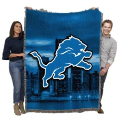 Detroit Lions NFL American Football Team Woven Blanket
