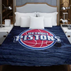Detroit Pistons Powerful NBA Basketball Club Duvet Cover