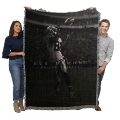 Dez Bryant Energetic NFL Football Player Woven Blanket