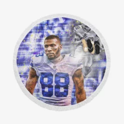 Dez Bryant Top Ranked NFL Football Player Round Beach Towel