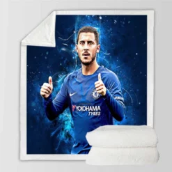 Eden Hazard Chelsea Midfield Football Player Sherpa Fleece Blanket