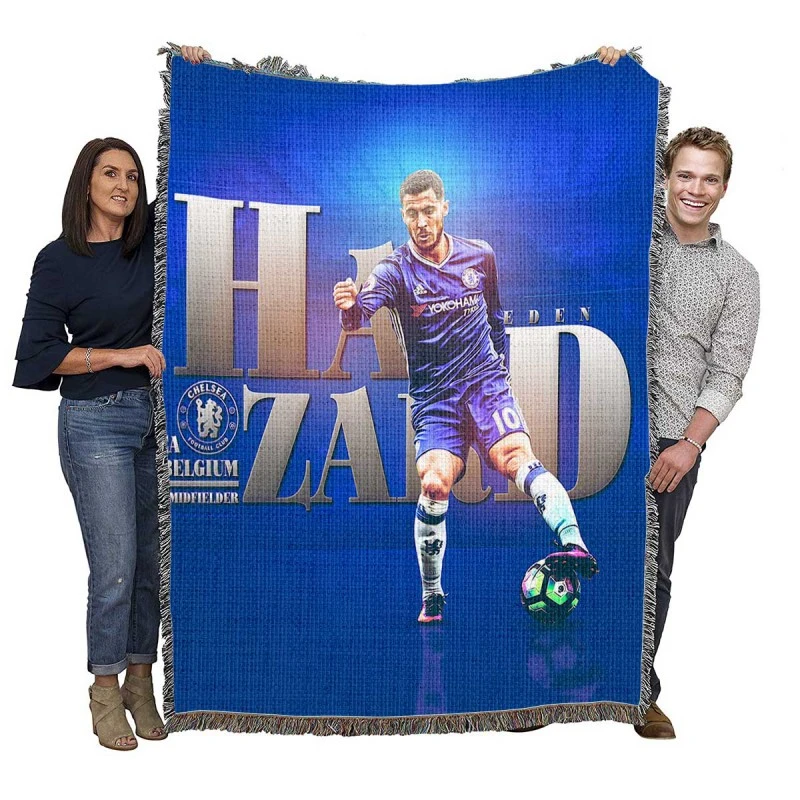 Eden Hazard  Chelsea Star Player Woven Blanket