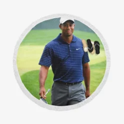 Eldrick Tont Tiger Woods is an American professional golfer Round Beach Towel
