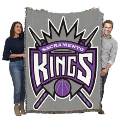 Energetic Basketball Team Sacramento Kings Woven Blanket