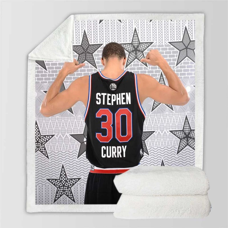 Energetic NBA Stephen Curry Sherpa Fleece Blanket