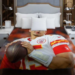 Energetic NFL Football Player Patrick Mahomed Duvet Cover