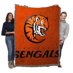 Energetic NFL Football Team Cincinnati Bengals Woven Blanket