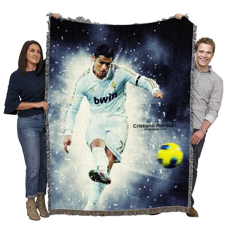 Ethical Cristiano Ronaldo Football Player Woven Blanket