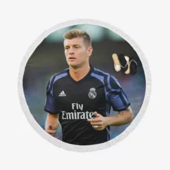 Ethical Football Player Toni Kroos Round Beach Towel