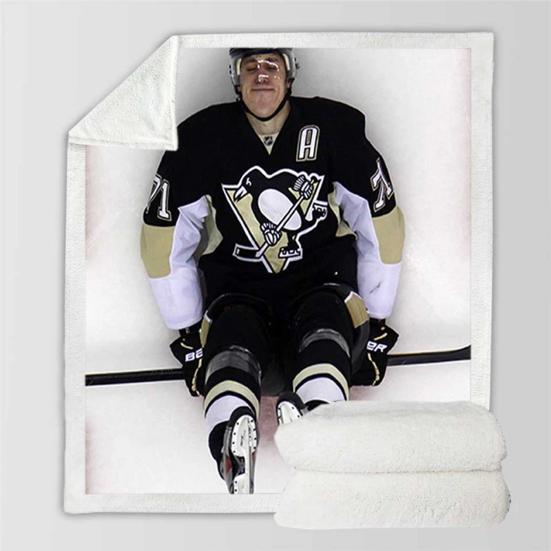 Evgeni Malkin Professional NHL Hockey Player Sherpa Fleece Blanket