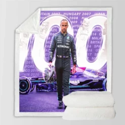 Excellent Formula 1 Racer Lewis Hamilton Sherpa Fleece Blanket