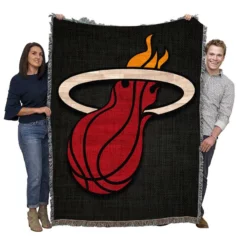 Excellent NBA Basketball Club Miami Heat Woven Blanket