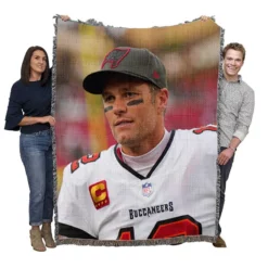 Excellent NFL Player Tom Brady Woven Blanket