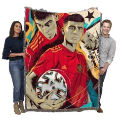 Excellent Spanish Football Player Pedri Woven Blanket