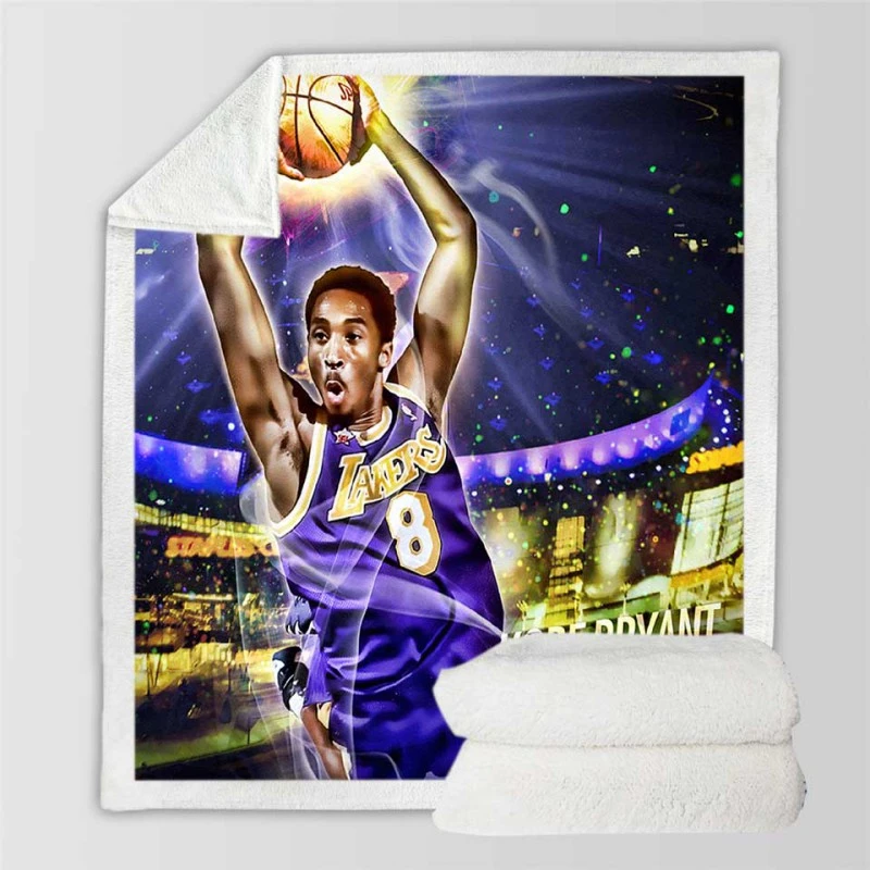 Exciting NBA Basketball Player Kobe Bryant Sherpa Fleece Blanket