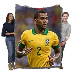 Exellent Football Player Dani Alves Woven Blanket