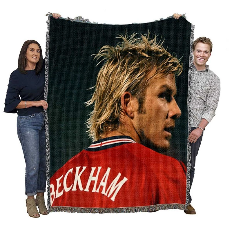 F C Cup Football Player David Beckham Woven Blanket