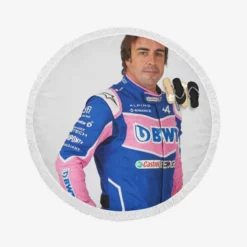 Fernando Alonso Professional Spanish Formula 1 Player Round Beach Towel