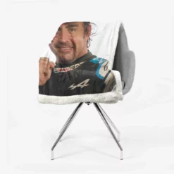 Fernando Alonso Spanish Formula 1 Player Sherpa Fleece Blanket 2