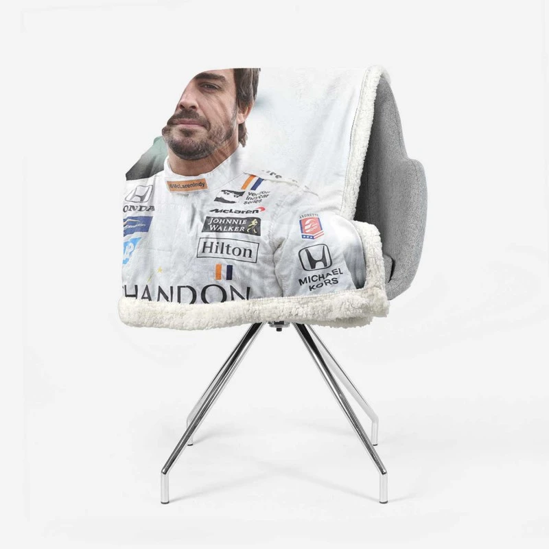 Fernando Alonso Strong Spanish Formula 1 Player Sherpa Fleece Blanket 2