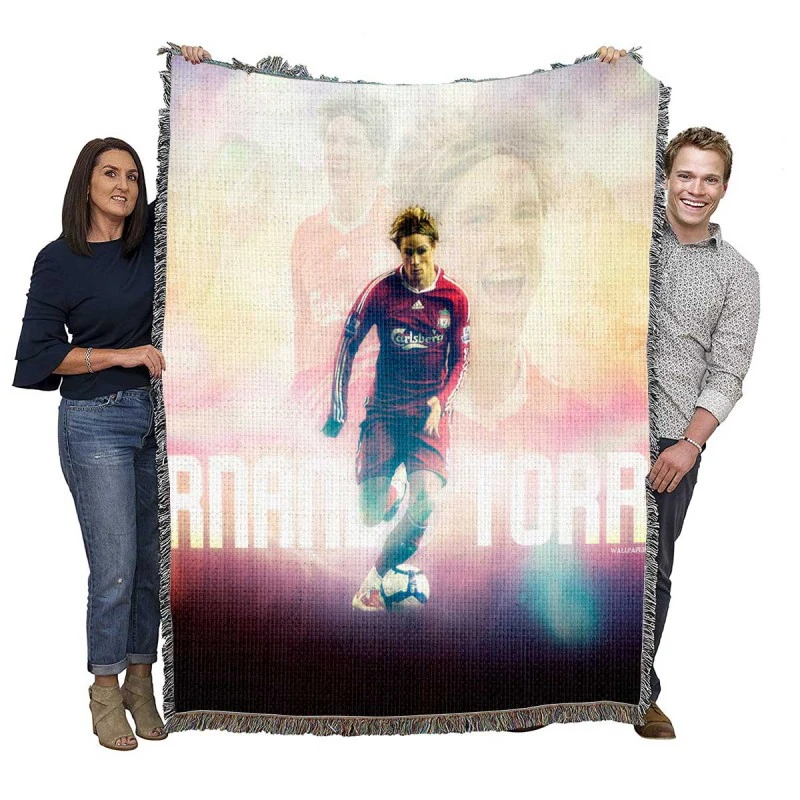 Fernando Torres English League Soccer Player Woven Blanket