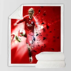 Fernando Torres Popular Liverpool Player Sherpa Fleece Blanket