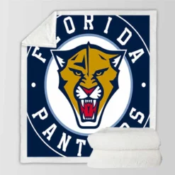 Florida Panthers Professional NHL Hockey Team Sherpa Fleece Blanket