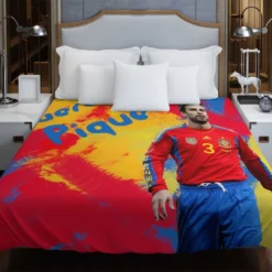 Gerard Pique Top Ranked Spanish Football Player Duvet Cover