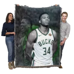 Giannis Antetokounmpo Professional NBA Player Woven Blanket
