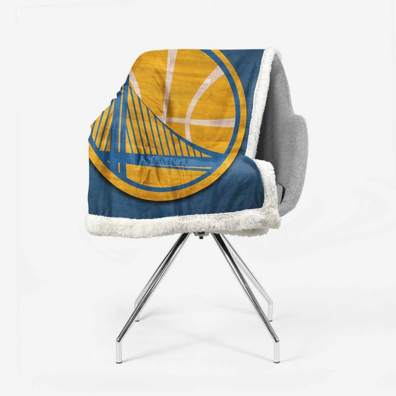 Golden State Warriors NBA Energetic Basketball Club Sherpa Fleece Blanket 2