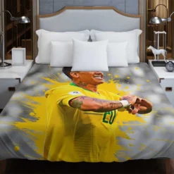 Graceful Brazil Footballer Roberto Firmino Duvet Cover