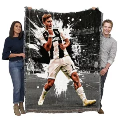 Hearty Footballer Player Paulo Dybala Woven Blanket
