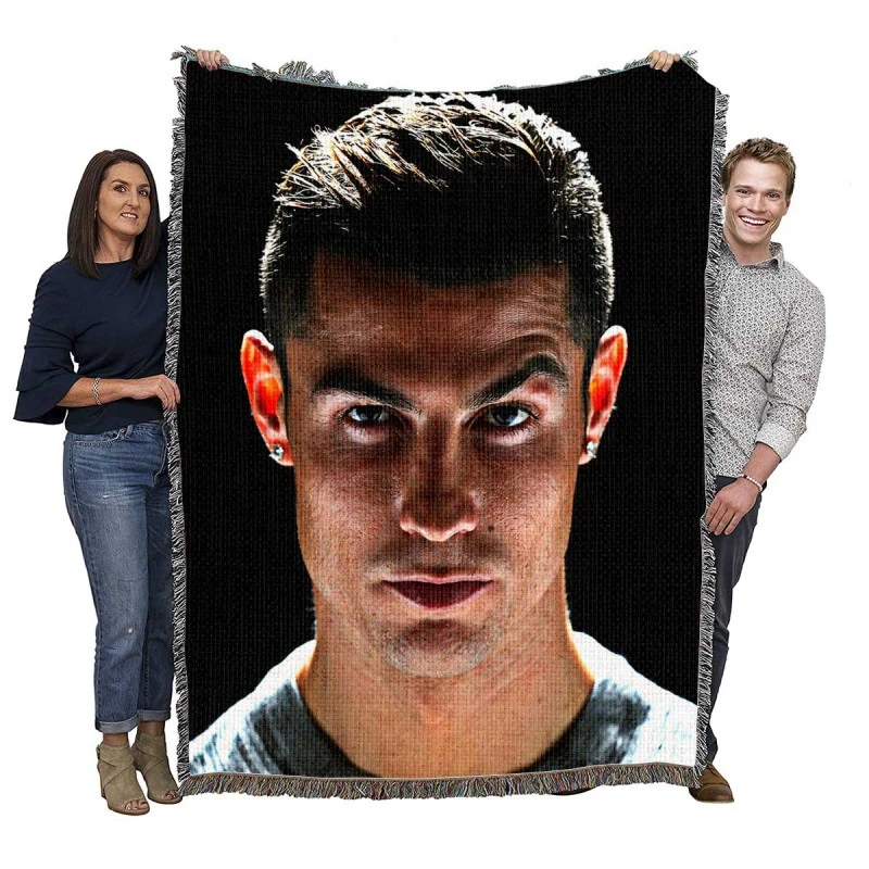 Honorable Soccer Player Cristiano Ronaldo Woven Blanket