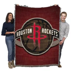 Houston Rockets Classic NBA Basketball Club Woven Blanket